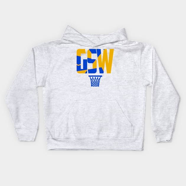 Golden State Basketball Kids Hoodie by funandgames